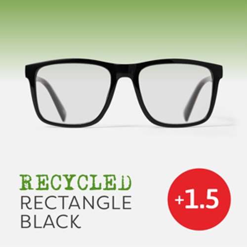 EASY READERS RECYCLED RECT BLACK +1.5