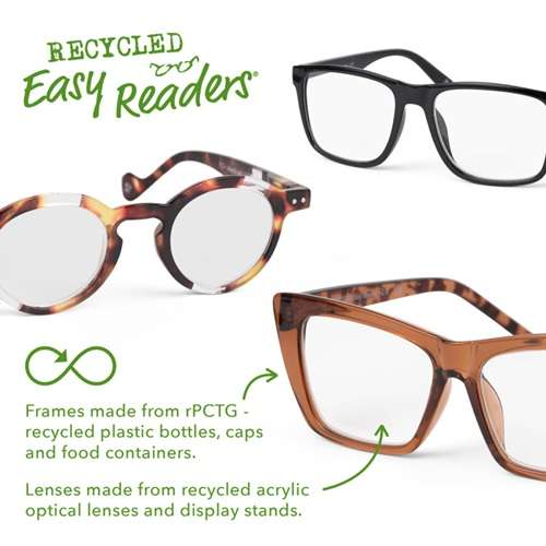 EASY READERS RECYCLED RECT BLACK +2.5