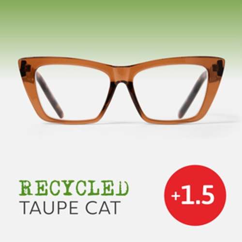 EASY READERS RECYCLED TAUPE CAT +1.5