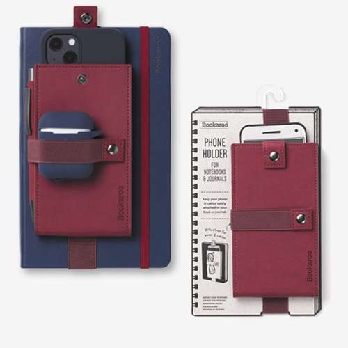 BOOKAROO PHONE HOLDER DARK RED
