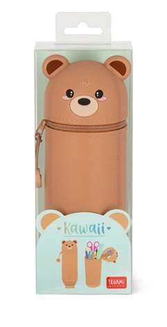 SOFT SILICONE PENCIL CASE TEDDY BEAR