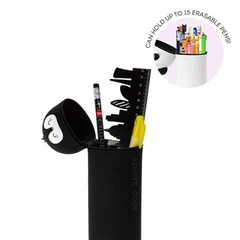 SOFT SILICONE PENCIL CASE PENGUIN