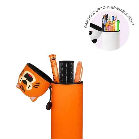 SOFT SILICONE PENCIL CASE TIGER