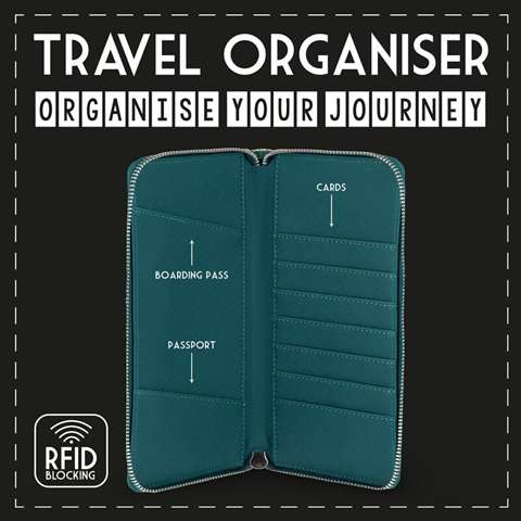 TRAVEL ORGANISER PETROL BLUE