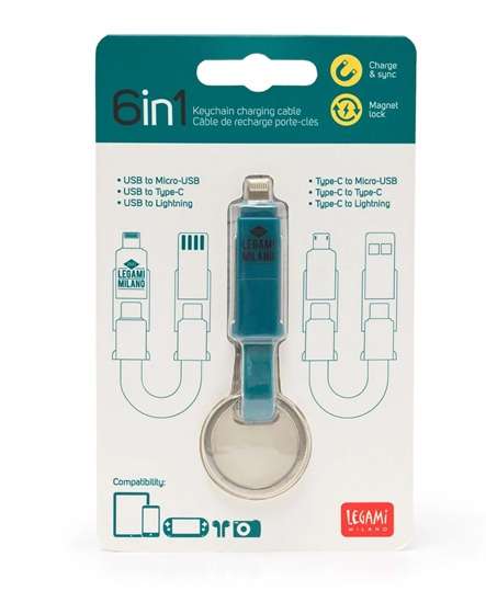 6 IN 1 KEYCHAIN CHARGING CABLE