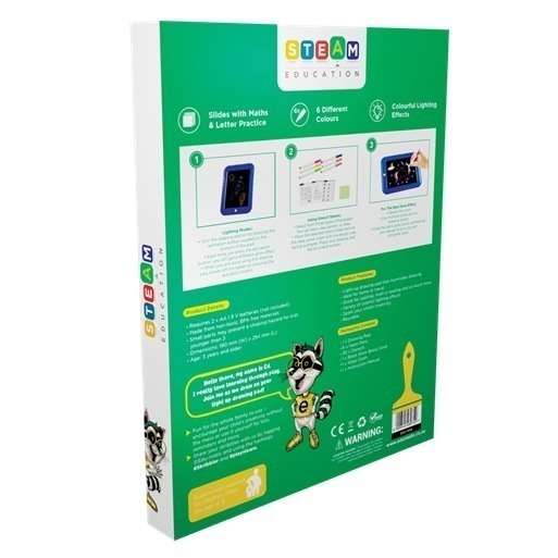 EDU - Light up drawing pad with 6 colours and stencils