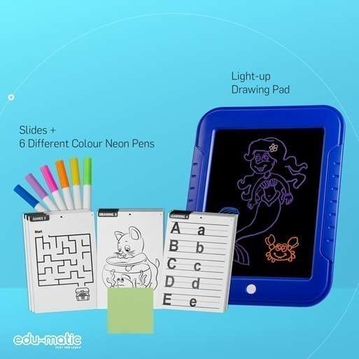 EDU - Light up drawing pad with 6 colours and stencils