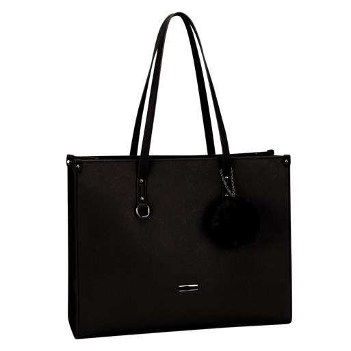 Supanova Pompom Ladies Laptop Bag Blk