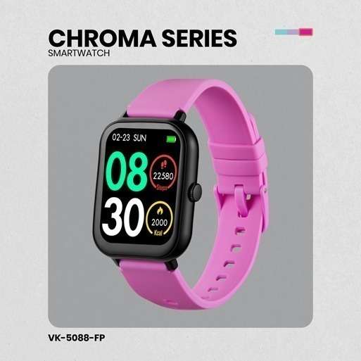 Volkano Chroma Series Smartwatch with Flamingo Pink strap