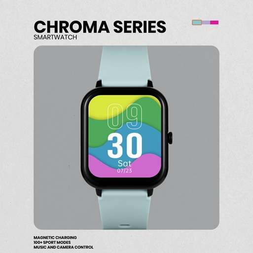 Volkano Chroma Series Smartwatch with Teal strap