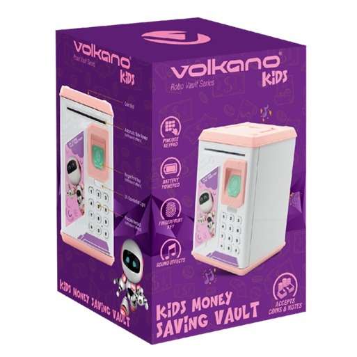 Volkano Kids Robo Vault series Kids Money Saving Vault - Pink
