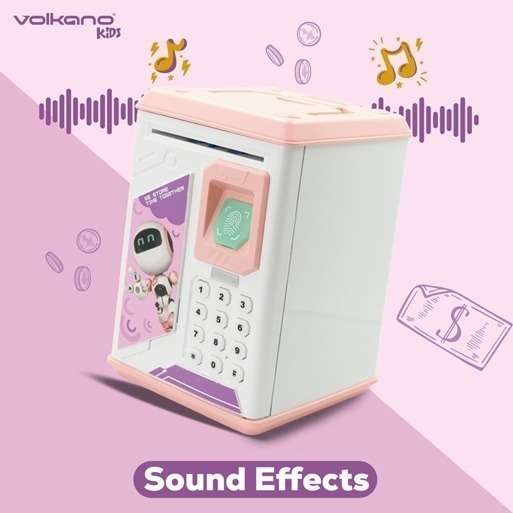Volkano Kids Robo Vault series Kids Money Saving Vault - Pink
