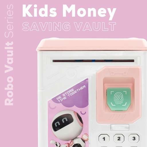 Volkano Kids Robo Vault series Kids Money Saving Vault - Pink