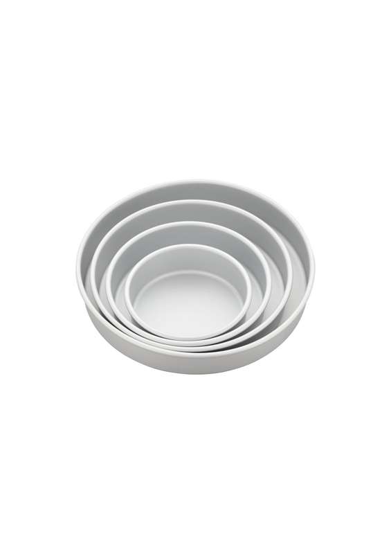 Wilton Aluminum Round Cake Pan Tier Set ? 15, 20, 25 & 30 cm