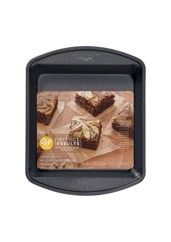 Wilton Perfect Results Premium Non-Stick Square Cake Pan ? 20 x 20 cm