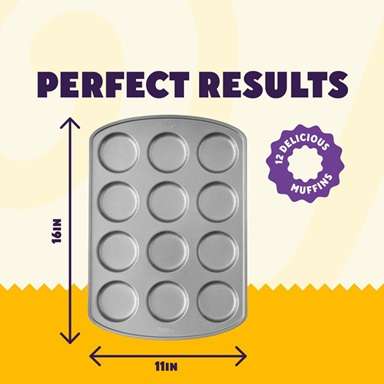 Wilton Perfect Results Premium Non-Stick Muffin Top Pan ? 12-Cup