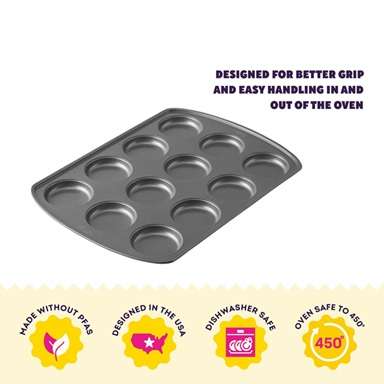 Wilton Perfect Results Premium Non-Stick Muffin Top Pan ? 12-Cup