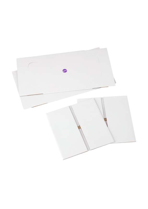 Wilton White Square Corrugated Cake Box, 2-Count - 25.4 x 24.4 x 12.7 cm