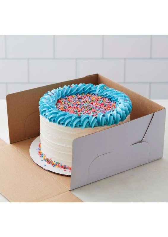 Wilton White Square Corrugated Cake Box, 2-Count - 25.4 x 24.4 x 12.7 cm
