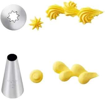 Wilton Round 12 & Open Star 21 Piping Tip Set