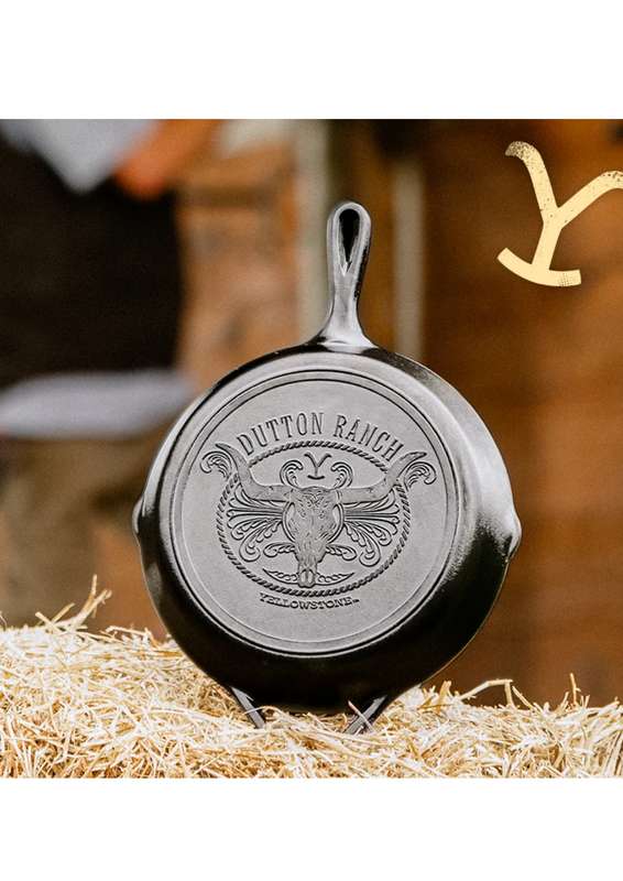Lodge Cast Iron Yellowstone 12 Inch Cast Iron Steer Skillet