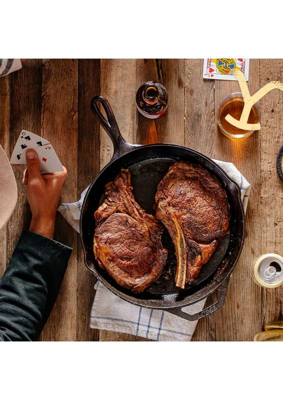 Lodge Cast Iron Yellowstone 12 Inch Cast Iron Steer Skillet