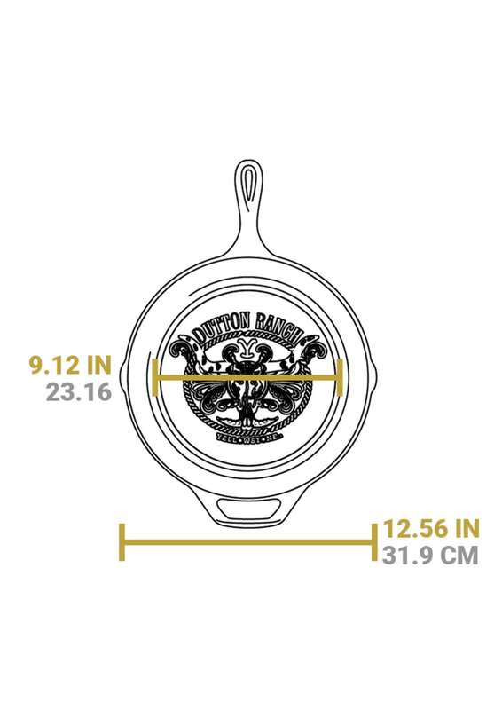 Lodge Cast Iron Yellowstone 12 Inch Cast Iron Steer Skillet