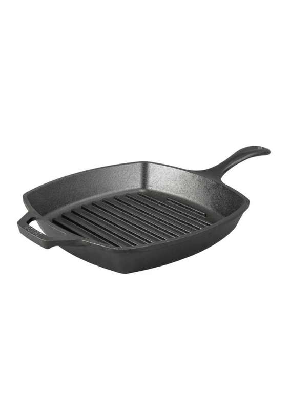 Lodge Cast Iron Yellowstone 10.5 Inch Square Seasoned Cast Iron Cowboy Grill Pan