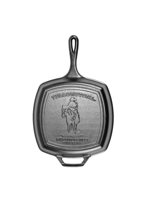 Lodge Cast Iron Yellowstone 10.5 Inch Square Seasoned Cast Iron Cowboy Grill Pan
