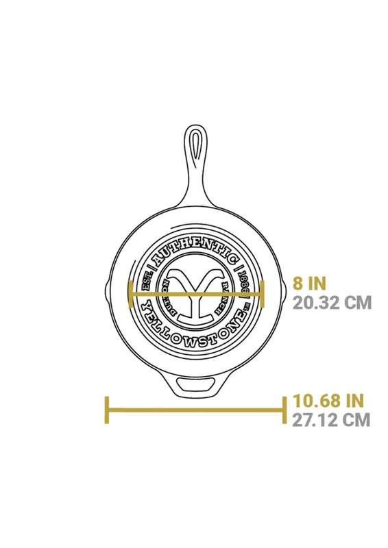 Lodge Cast Iron Yellowstone 10.25 Inch Cast Iron Authentic Y Skillet