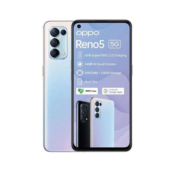 Oppo Reno5 5G 128GB Dual Sim - Galactic Silver