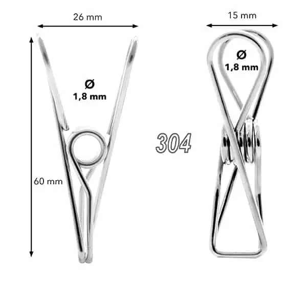 Stainless Steel Pegs-Grade 304-Pack of 40