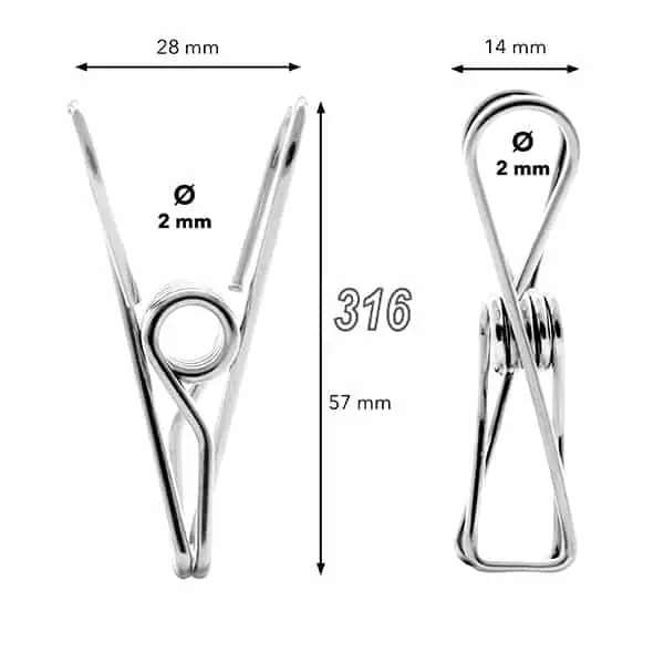 Stainless Steel Pegs - Grade 316 -Pack of 80