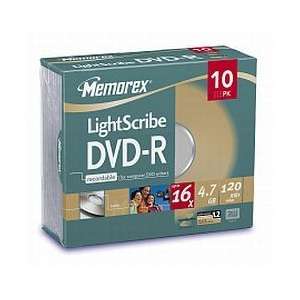 Memorex Lighscribe Dvd-R 10 Pck J Case Consumables