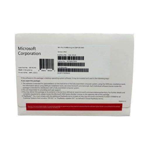 Microsoft Win 11 Pro 64Bit Eng 1Pk Dsp Dvd Microsoft