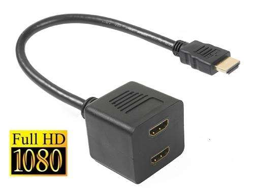 Hdmi Splitter Cable (2 X Splitter) Cables : Media