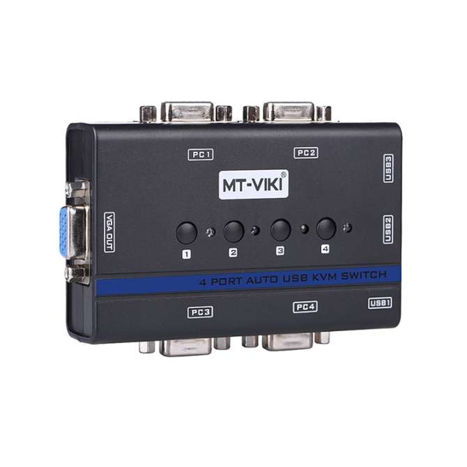Usb 4 Port  Kvm With 4 Cables Networking
