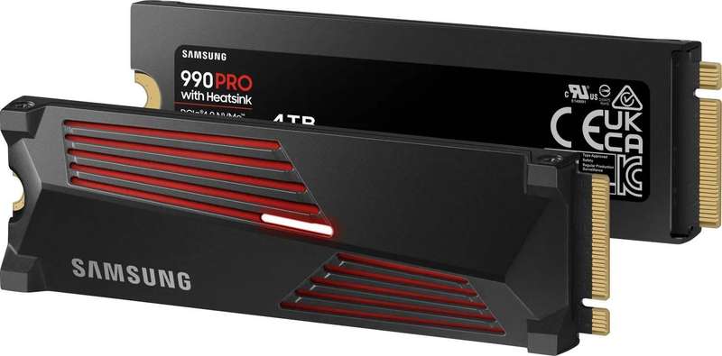Samsung 990 Pro M.2 4Tb Heatsink Ssd Solid State Drive
