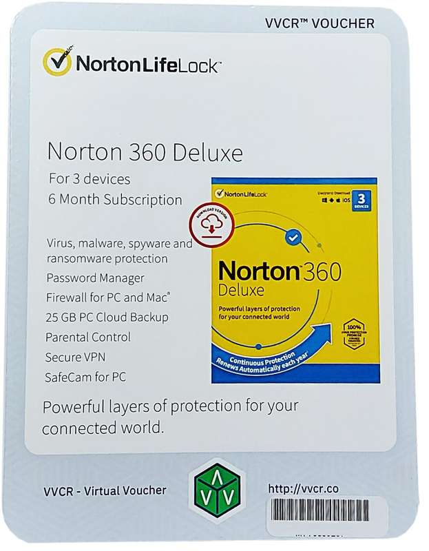 Norton 360 Deluxe 3Device 6Months Software
