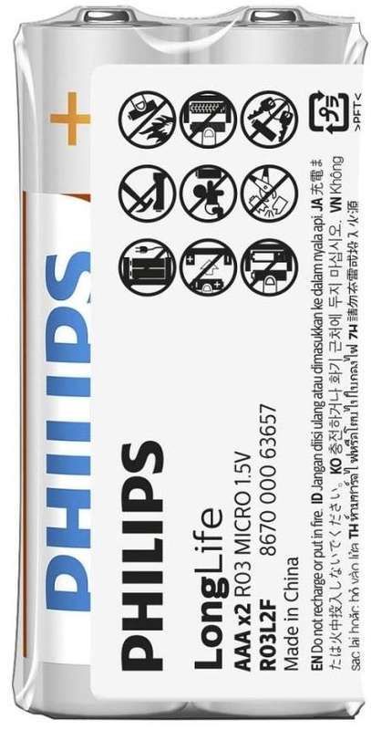 Philips Family Pack Aaa Longlife Battery Philips
