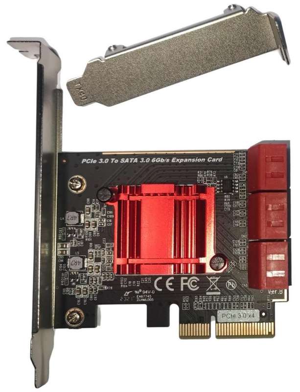 Pcie3.0-1X To 6 Sata3 Expansion Add-On Cards