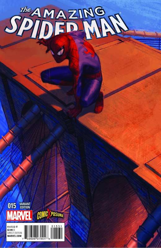 AMAZING SPIDERMAN 15 COMICXPOSURE JORGE MOLINA COLOR VARIANT COVER!/SPIDER-GWEN 1 COMICXPOSURE JO...
