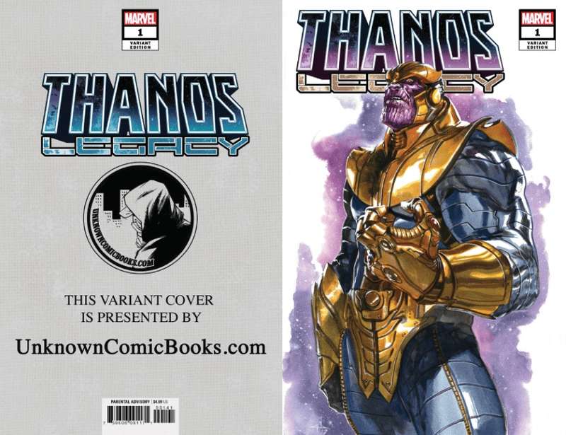 THANOS LEGACY #1 DELLOTTO NYCC 2018 EXCLUSIVE VARIANT VIRGIN SET.