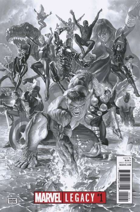 Marvel Legacy Issue # 1i Incentive Alex Ross Sketch Cover