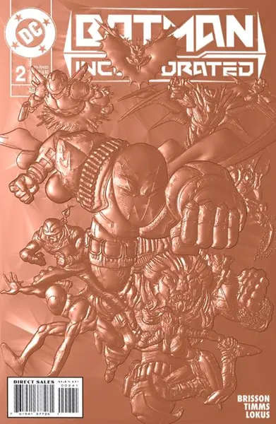 Batman Incorporated #2 (Cover C Chris Burnham 90s Cover Month Foil Multi-Level Embossed Card Stoc...