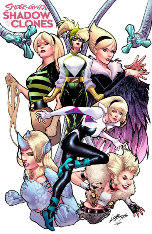 SPIDER-GWEN SHADOW CLONES #1 PABLO VILLALOBOS VARIANT LIMITED TO 600 COPIES WITH NUMBERED COA