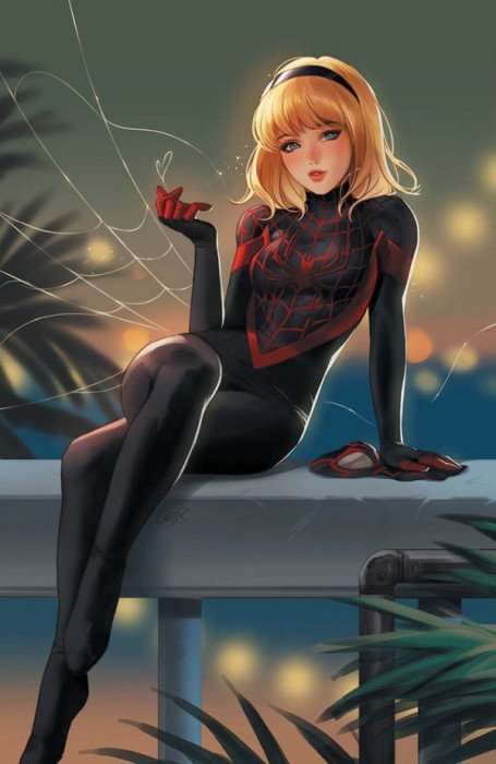Spider-Gwen: Ghost-Spider #2 Unknown Comics Leirix Trade Dress & Virgin Set