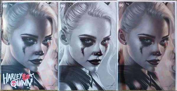 HARLEY QUINN #41 Carla Cohen Variant Cover Set Ltd 800. FOIL, Trade & Virgin