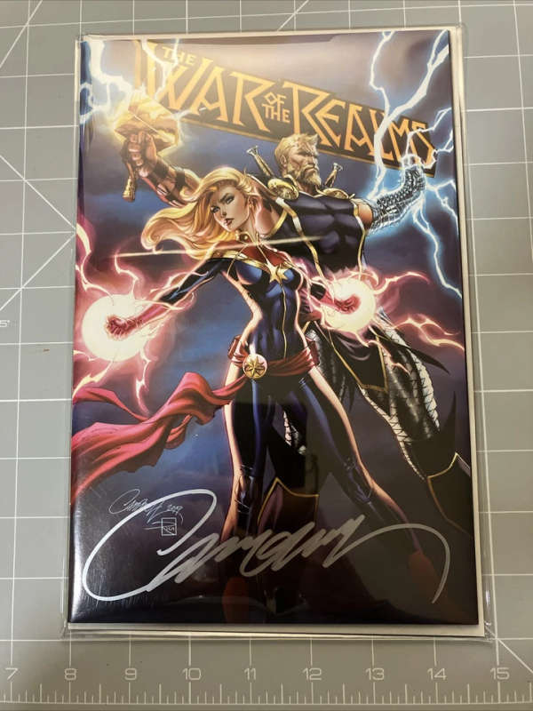 WAR OF THE REALMS 1C J SCOTT CAMPBELL FAN EXPO EXCLUSIVE SIGNED W/ COA