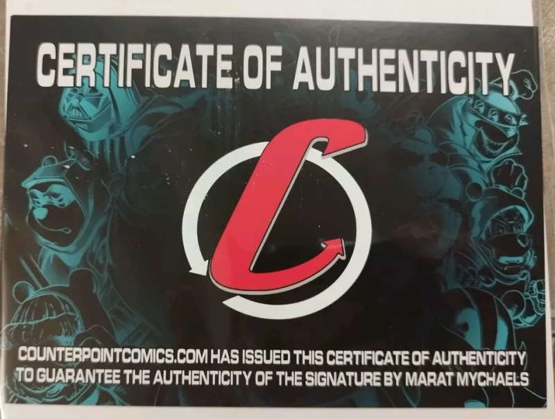 TMNT #1 NYCC SIGNED MARAT MYCHAELS INC COA. DONATELLO SOCCER/FOOTBALL LTD 500